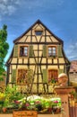 French village, Alsace, France Royalty Free Stock Photo